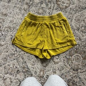 Aerie Mustard Yellow Athletic Shorts